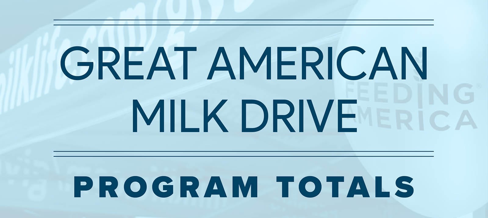 The 2021 Great American Milk Drive has ended!