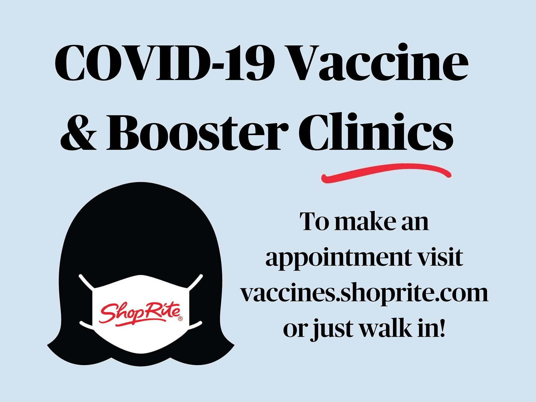 Come get vaccinated – we’re hosting COVID clinics for all!